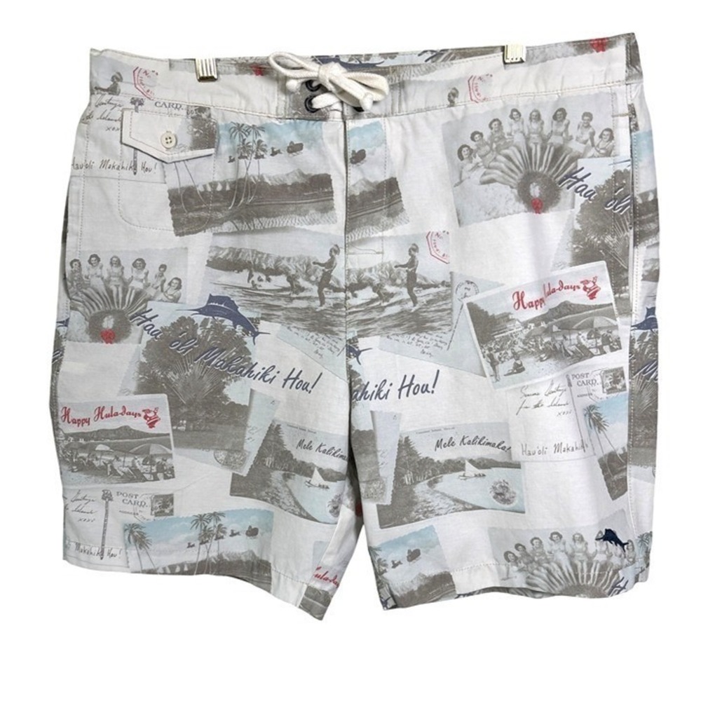 Tommy Bahama Relax Size XL Swim Trunks Kalikimaka Hawaiian Travel Resort Beach
